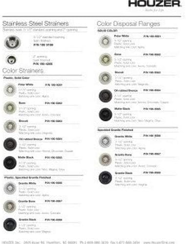 Houzer 190-9264 - 3-1/2 Inch Oil Rubbed Bronze Kitchen Sink Basket Strainer, Durable Food Catcher Stopper for Metal Kitchen Sink, Ideal for Filtering Waste and Preventing Clogs