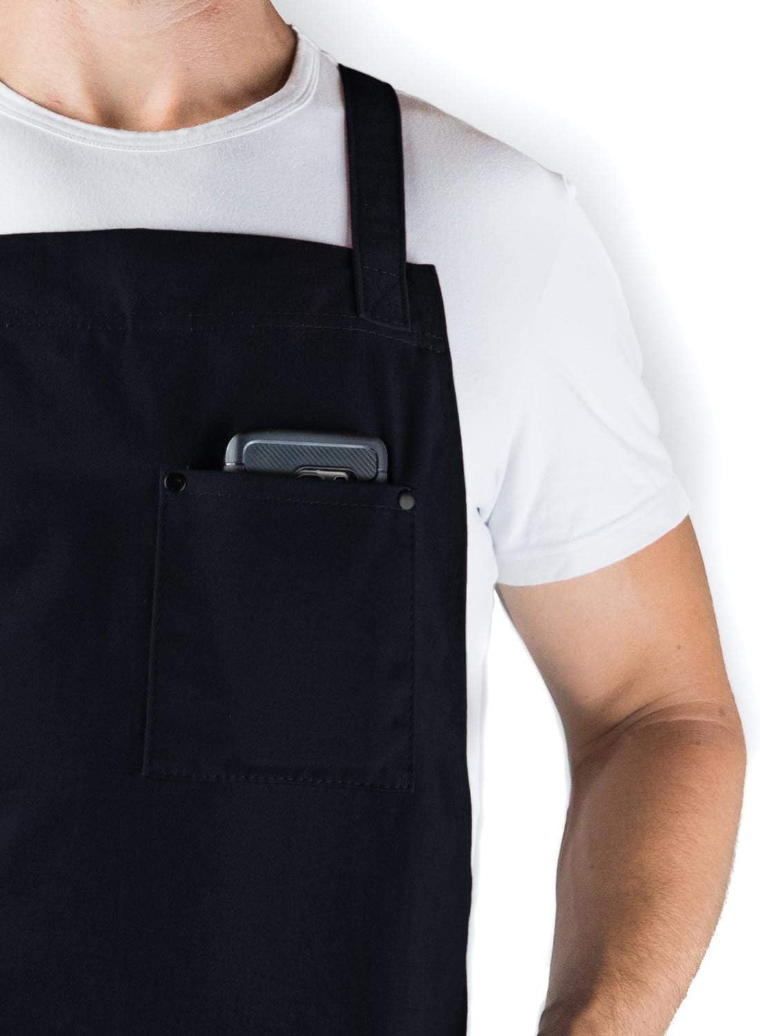 Hudson Durable Goods - Professional Grade Chef Apron for Kitchen, BBQ & Grill