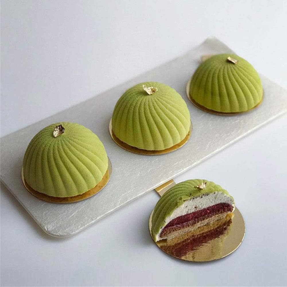 OCPO Kitchen Swirl Silicone Mold for Baking Mousse Cake, Pastry, Chocolate, Dessert, Pudding, Jelly, Cake Decorating Mold, 3D Swirl Shape (6-Cavity)