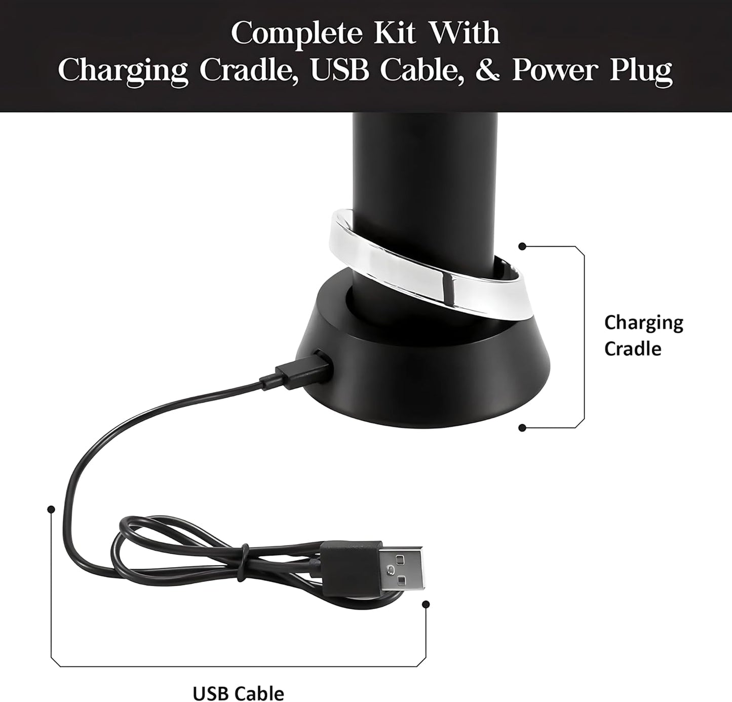 VINOWAKE Openero Electric Wine Opener By LINKSTYLE — Rechargeable Battery with Charging Base, Precision Steel Foil Cutter, Luxurious Matte Finish