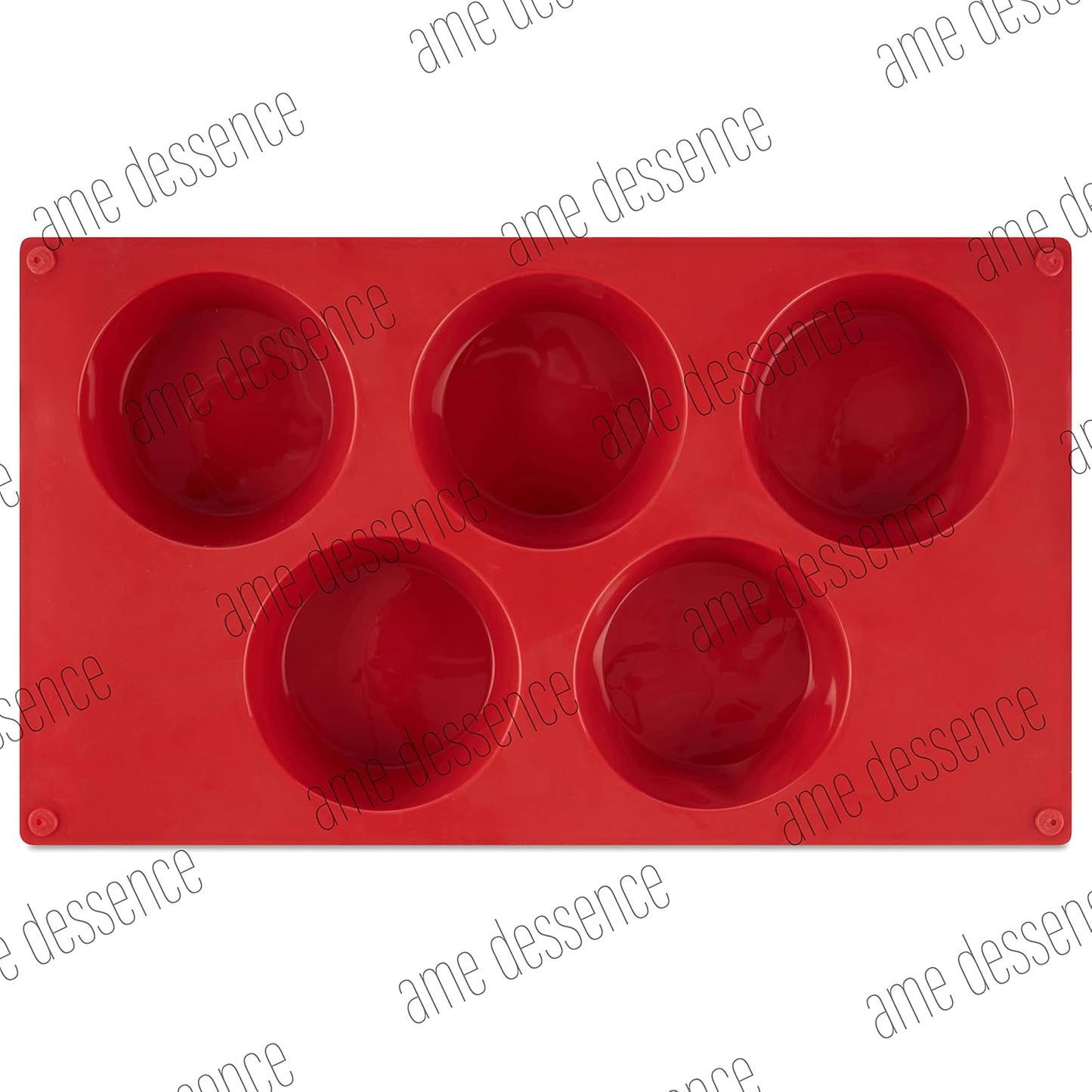 AME D'ESSENCE Muffin Shaped Silicone Baking Mold - Non-Stick, Flexible, 5-Cup Capacity (4.57 oz), Reusable and Food-Grade - Perfect for Muffins, Cupcakes, Brownies, and More!