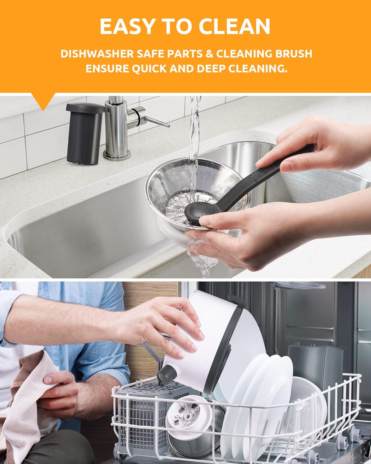 GDOR 800W Juicer Machine, 3” Wide Feed Chute, Dual-Speed Centrifugal Juicer for Fruits & Vegetables, Anti-Drip Function, BPA-Free, Easy to Clean with Brush, White