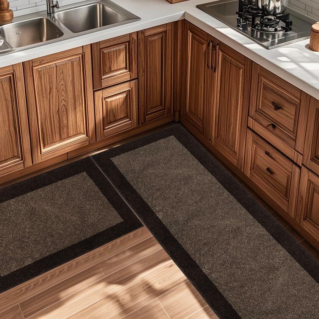 Machine Washable Kitchen Rug 24" x 84", Non Slip Kitchen Mat for Floor, Absorbent Entrance Runner Rug for Bedroom, Hallway, Bathroom, Door (Roll Packing)