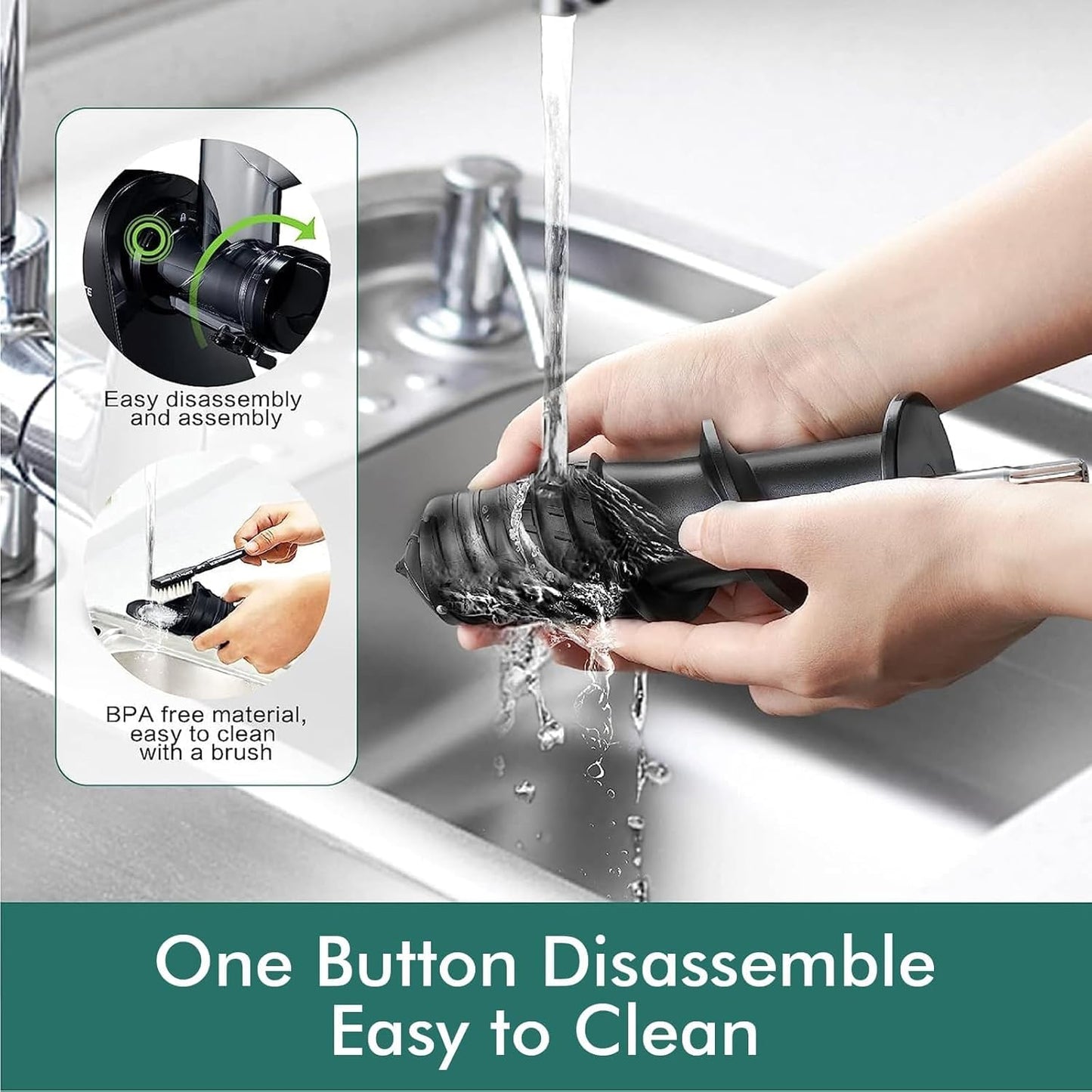 SiFENE Cold Press Juicer Machine, Wide 3.2-Inch Dual Feed Chute, Slow Masticating Juicer for Whole Large Fruits Vegetables, Easy Clean, Non-BPA (Gray)