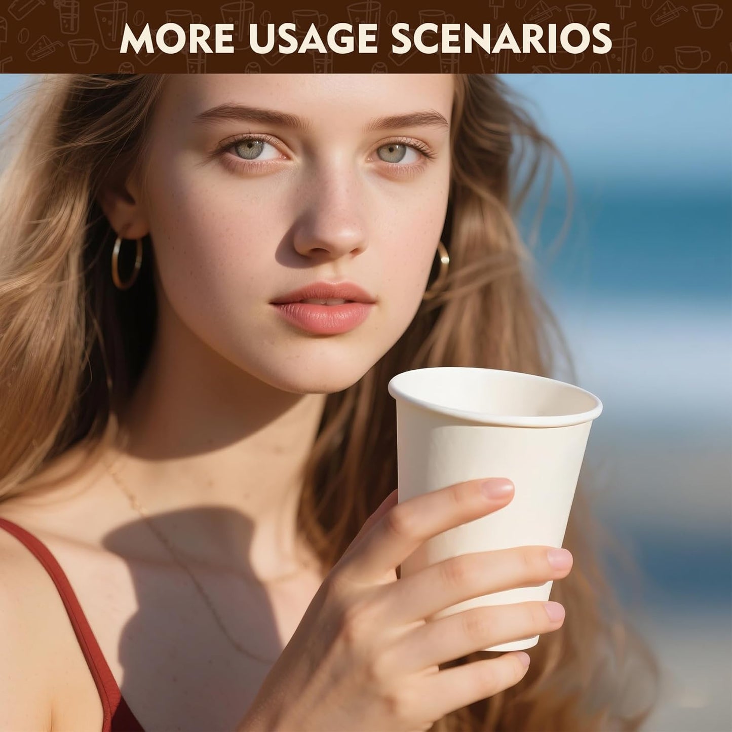 YEEHAW 12 oz 1000 Pack Disposable Paper Coffee Cups, Bulk White Hot to Go Cups for Hot Coffee, Hot Liquid, Chocolate, Juice, Hot Beverage Drinkings, Ideal for Cafes, Bistros, Office and Family