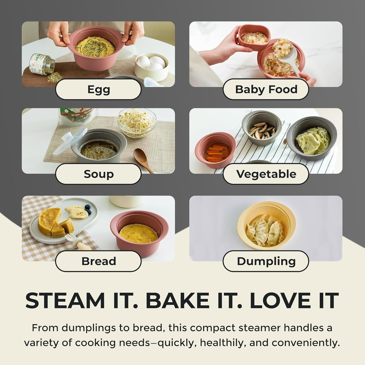 20oz Platinum Silicone Microwave Steamer Pot with Handle & Lid - Korea 100% Food-Grade Steamer Bowl, Heat-Resistant Cooker with Steam Holes, Easy Clean, Dishwasher Safe, Yellow