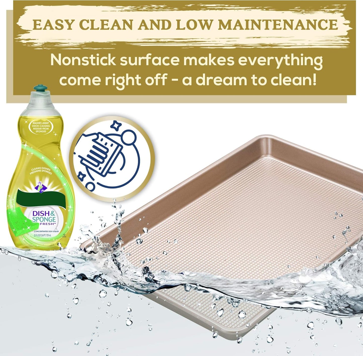 Ultra Cuisine Nonstick Quarter Sheet 13 +cookie sheets Baking Pan - Warp - Scratch Resistant - Texture for Easy Food Release - Durable Carbon Steel Design - Professional Quality 9 x 13 Baking Pan