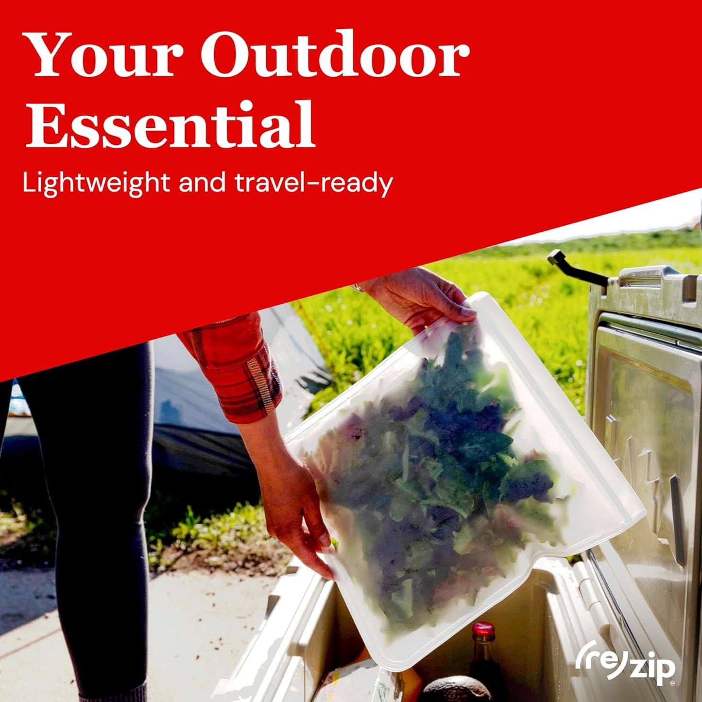 (re) zip Gallon Reusable Bags – BPA-Free, Leak-Proof, 100% Food-Safe PEVA Reusable Gallon Bags for Food Storage, Meal Prep, and Freezer Use, Holds 16 Cups / 128 Fl Oz | 4-Pack (Multi Color)