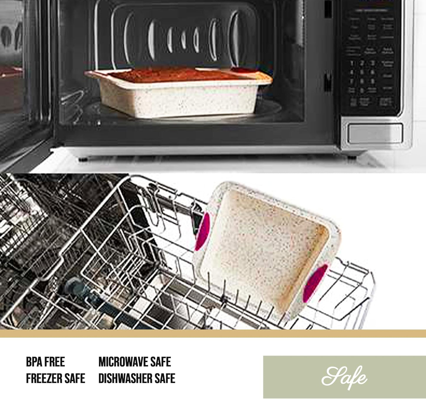 Trudeau 8x8in Confetti Silicone Cake Pan – Reinforced Hybrid of Flexible Silicone and Hard Lining for Shape Stability – Nonstick, BPA Free, Oven Safe to 428°F, and Dishwasher Safe