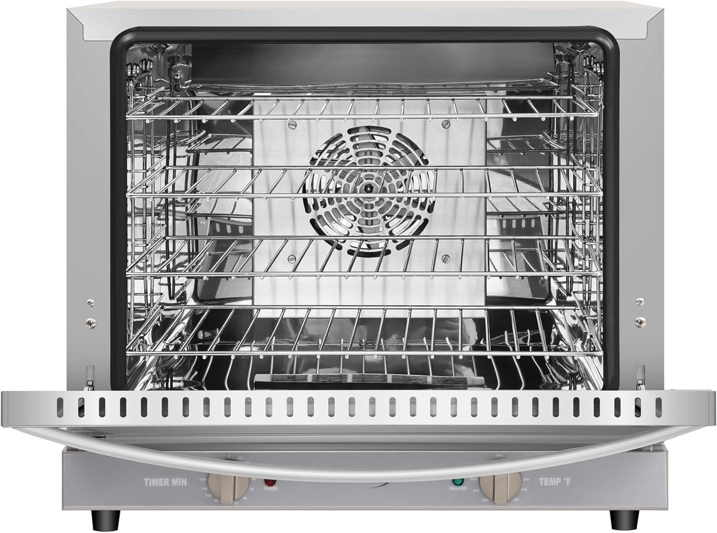 KoolMore 23 in. Countertop Convection Oven for Half-Size Pans with 4 Racks and 2800W of Power in Stainless-Steel - 208/240V, 2.3 cu. ft. ETL Listed (KM-CTCO220-23)