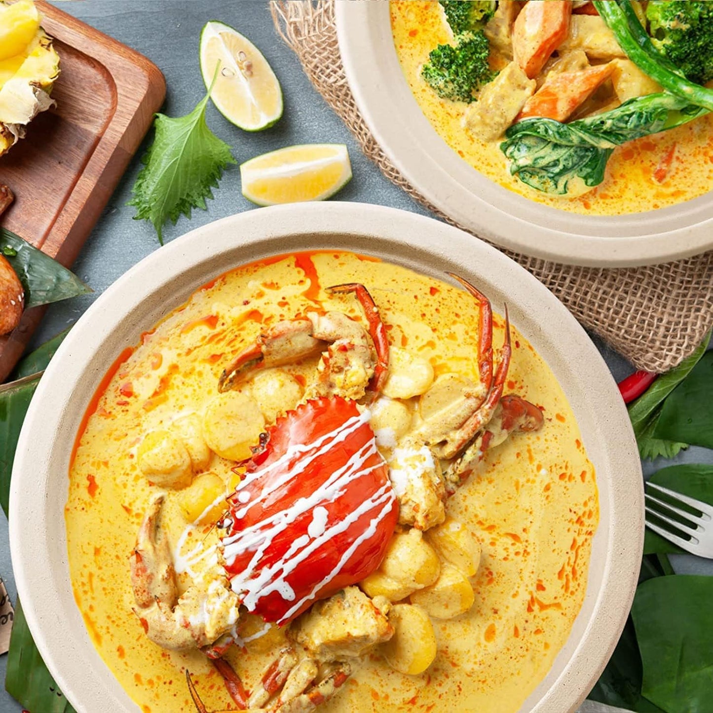 Gezond 100% Compostable Paper Plates 10 Inch 125 Pack Bulk Disposable Heavy-duty Plates Natural Biodegradable Sugarcane Bagasse Plate for Party Picnic