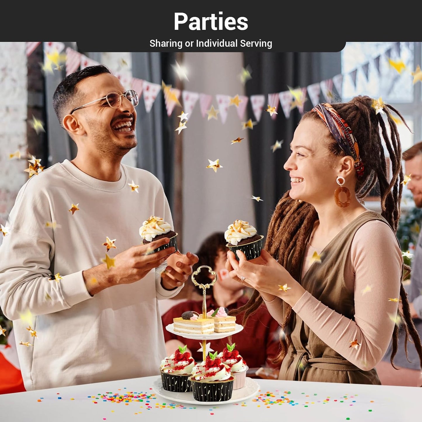 EUSOAR Disposable Aluminum Foil Cups, 30pcs 5oz Foil Ramekins Cupcake Baking Cups Containers Wrappers with Lids, Dessert Cups with Lids Mini Aluminum Cheesecake Pan Creme Brulee Ramekins