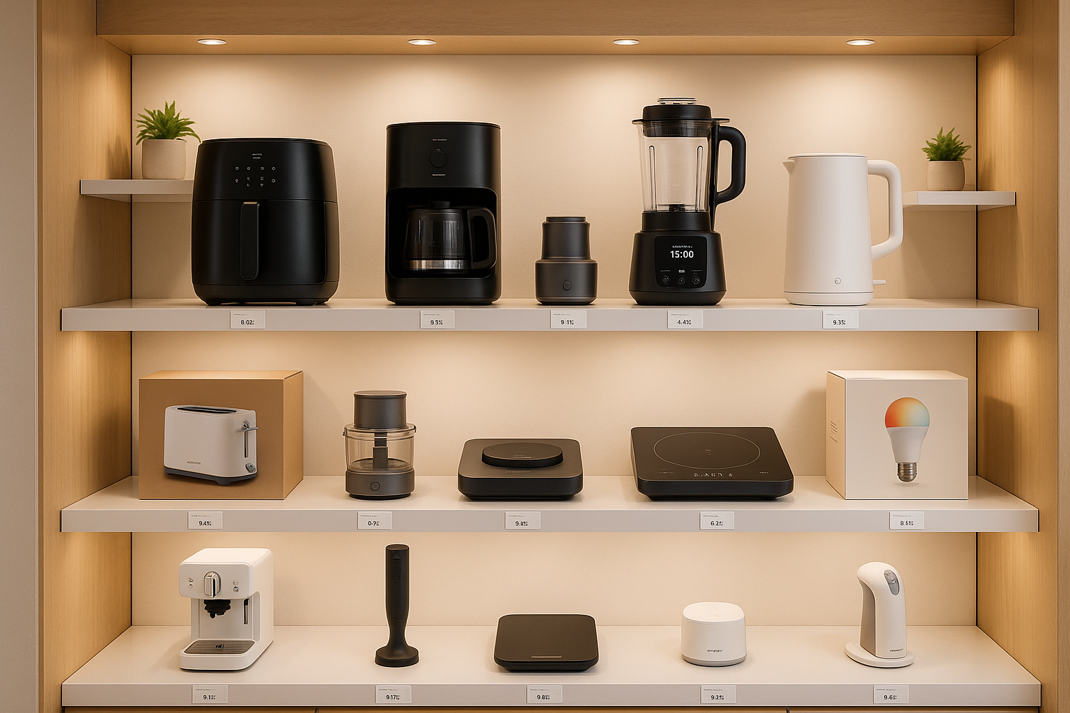 A curated store concept created for testing purposes, featuring a variety of trending small appliances and newly emerging products.
