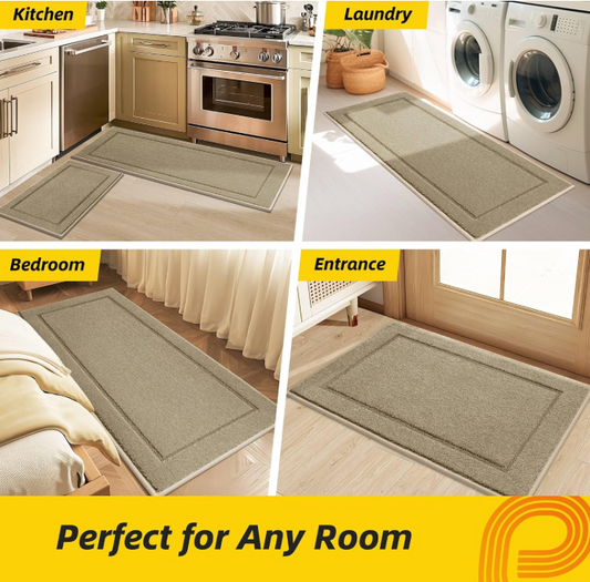 Ultra-Soft Non-Slip Kitchen Mats – Washable, Adhesive Rugs for Kitchen & Homev