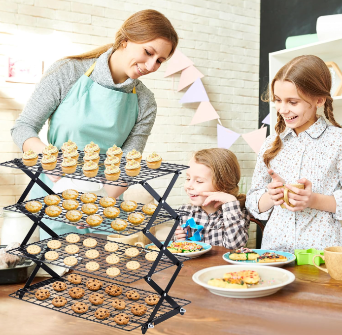 Why U.S. Bakers Love This 4-Tier Collapsible Cooling Rack for Small Kitchens