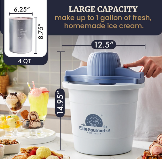 Why U.S. Families Love the Elite Gourmet 4Qt Ice Cream Maker for Homemade Frozen Treats