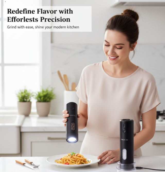 Elevate Every Meal: The Smart Way to Season with CIRCLE JOY’s Rechargeable Grinder Set