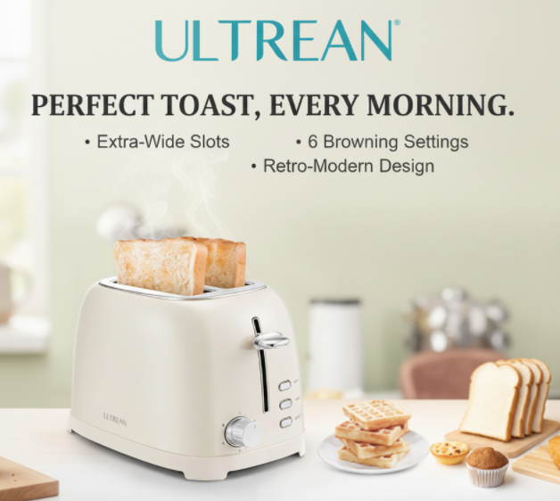 Morning Made Perfect: The Retro-Cream Toaster That Elevates Every Breakfast