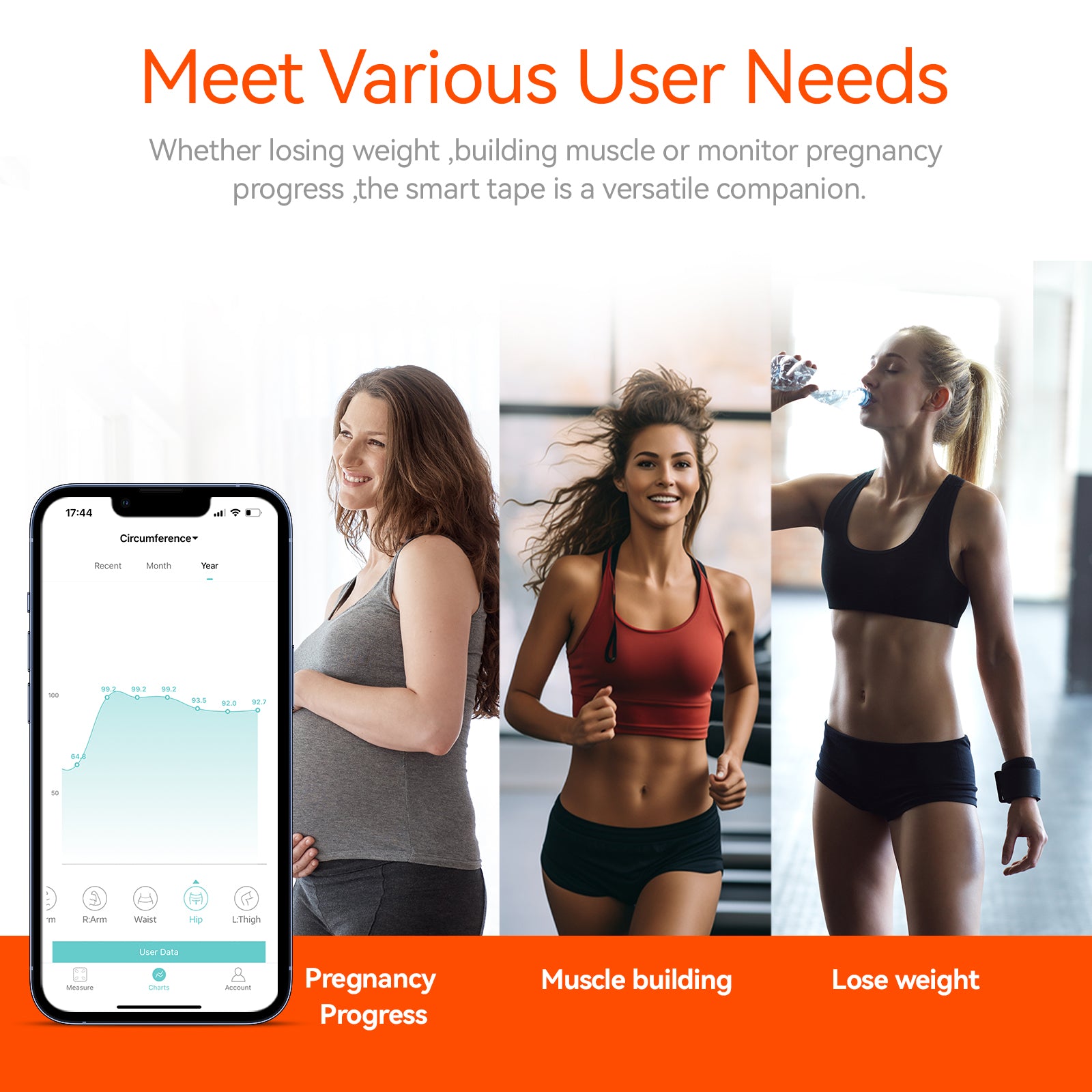 Smart Body Tape Measure – Bluetooth Digital Tape with LED Display for Weight Loss & Fitness Tracking