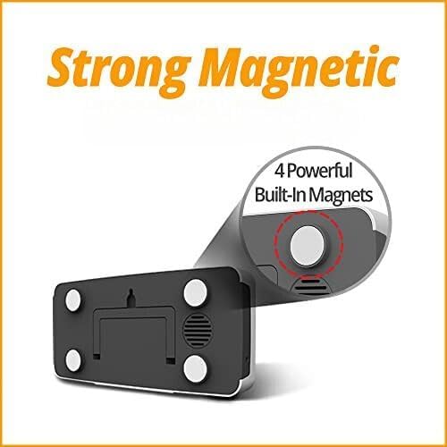 i-Scream LED Big Timer - Countdown Clock with Large 7.3" Display, 3 Brightness Settings, 4 Alarms and 3 Volume Levels, Battery-Powered Magnetic Timer for Home, Cooking, Studying, Fitness, Classroom