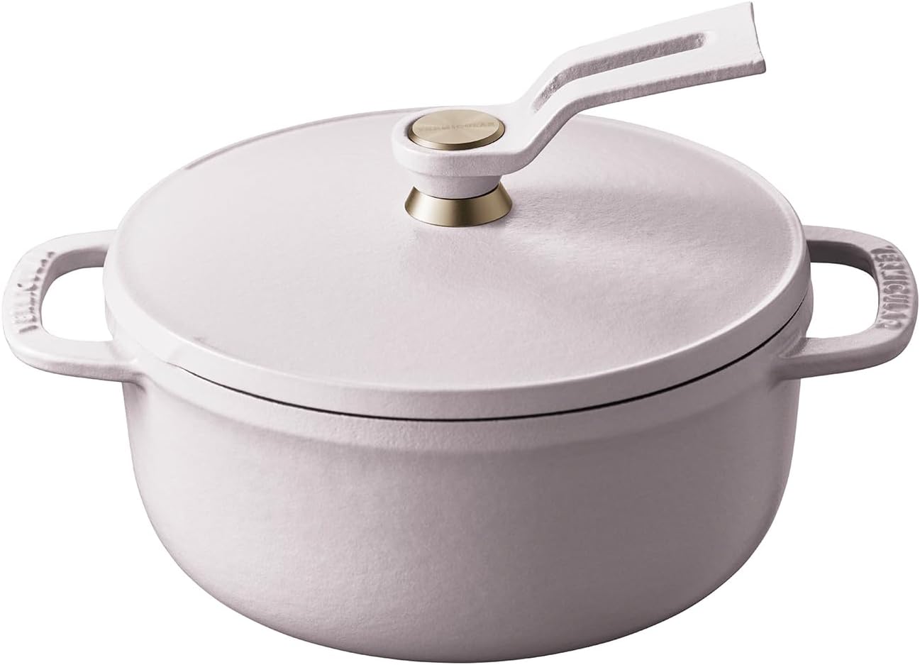 Vermicular Oven Pot 2.0 | Lightweight Enameled Cast Iron Pot | 14cm (1 Qt) | Non-Toxic | Induction-compatible | Dutch Oven | Made in Japan | Matte Himalayan Pink