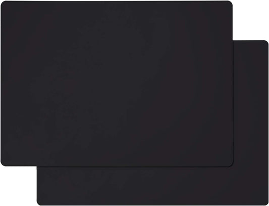 Gartful Extra Large Silicone Mats for Countertop, 28" by 20" Multipurpose Mat, Counter Table Protector, Desk Saver Pad, Placemat Nonstick Nonskid Heat-Resistant Pad, Black, 2PCS