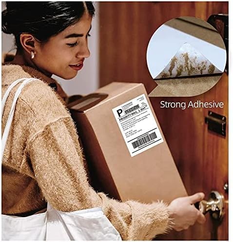 FungLam 4x6 Thermal Labels - 1000 Labels, 4 Rolls Direct Thermal Printer Label, Shipping Labels Compatible with Zebra, Rollo and Most Thermal Printer, Perforated Postage Label Paper, 250 Labels/Roll