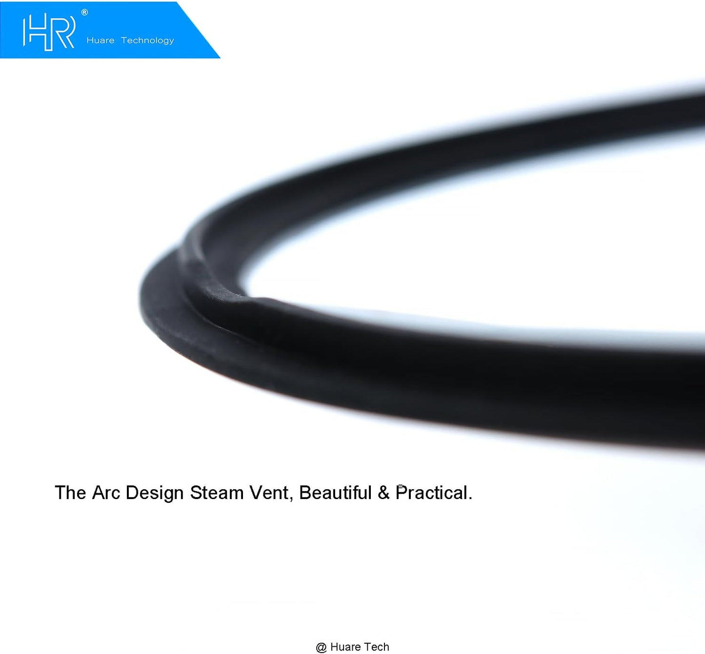 Silicon Glass Lid for Pot,Pan,Skillet Fits 12"(30CM) Cookware Silicon lid Dishwasher Safe, Replacement Lid Vented Tempered Glass with Heat Resistant Silicone Rim By HR Huare Technology, Black,1 Pack