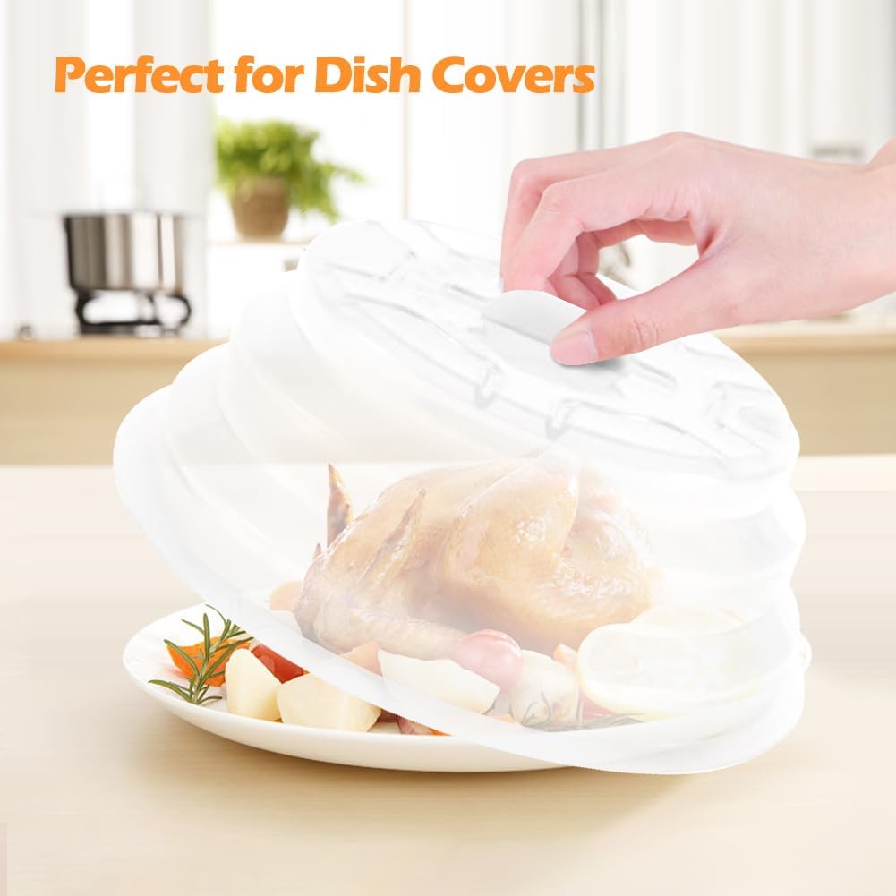 Microwave Dish Cover Microwave Cover for Food Microwave Splatter Cover - Silicone Microwave Plate Cover Dish Covers for Microwave Oven Cooking Anti-Splatter Guard Lid