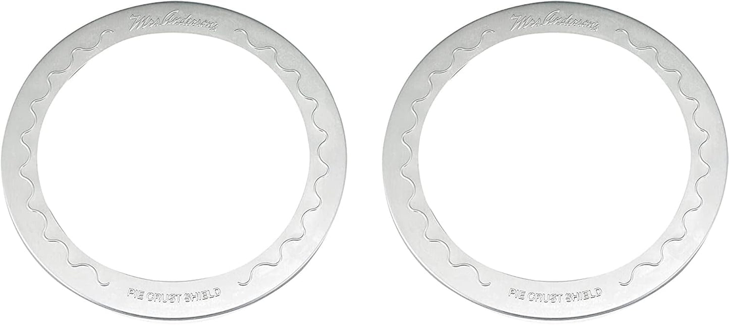 Mrs. Anderson's Baking Individual Pie Crust Protector Shields, For Mini Pies and Pot Pies, 1 Set of 2 Pie Shields
