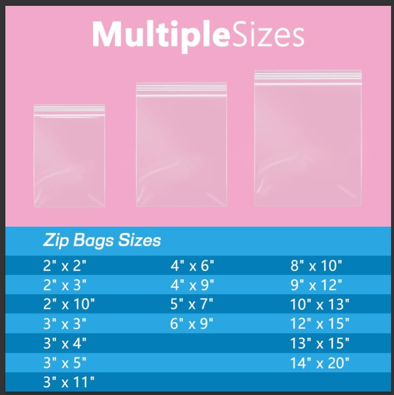 iMailer - 200 Pcs- 4" x 6" Clear Small Zip Bag - Reclosable Zip Plastic Poly Bags 2 Mil with Resealable Lock Seal Zipper for Photo, Jewelry, Bakery, Treats, Party Favors