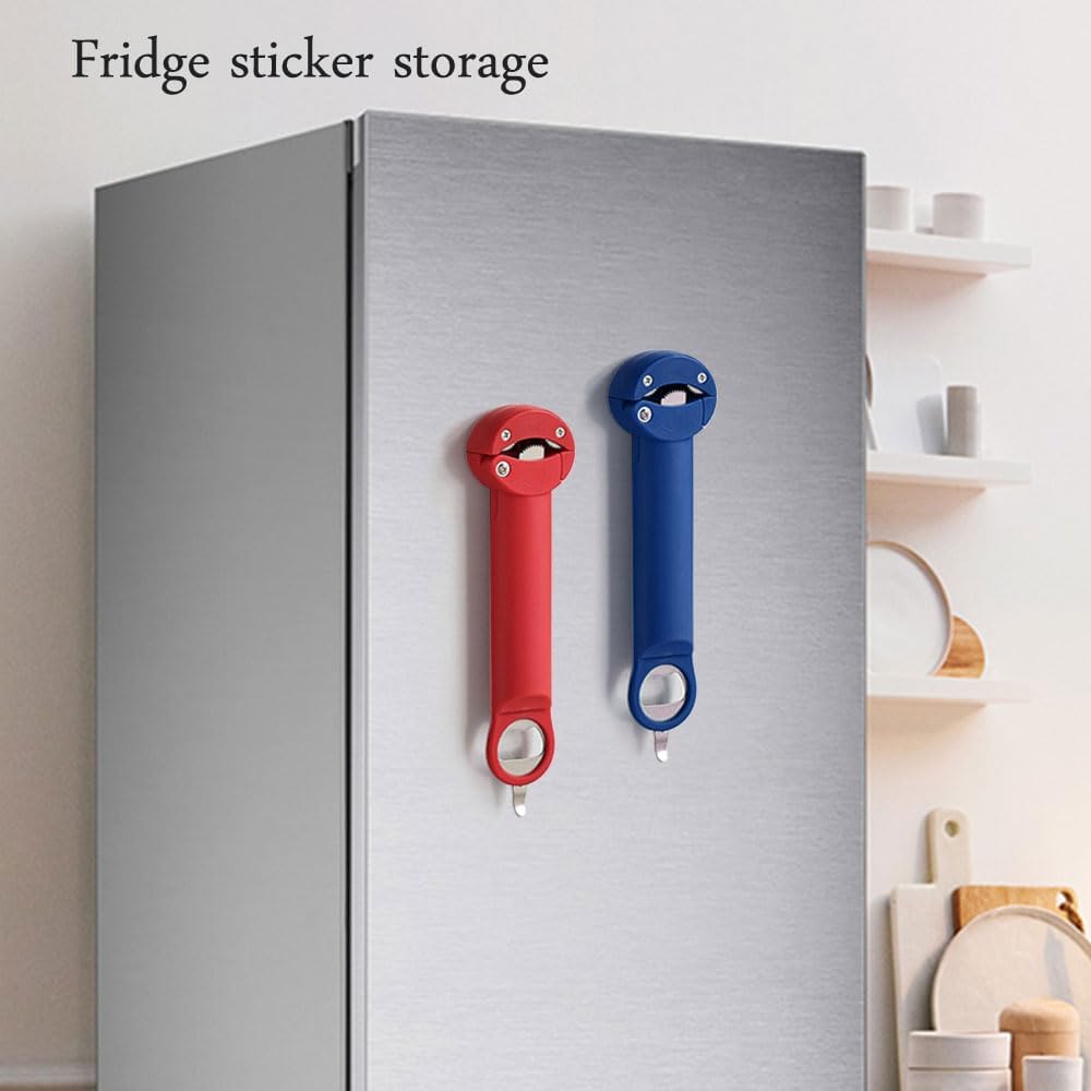 Jar Opener Bottle Opener Lid Opener for Weak Hands, Arthritic Hands, Seniors,Low Strength and Children with Beer Opener Blue