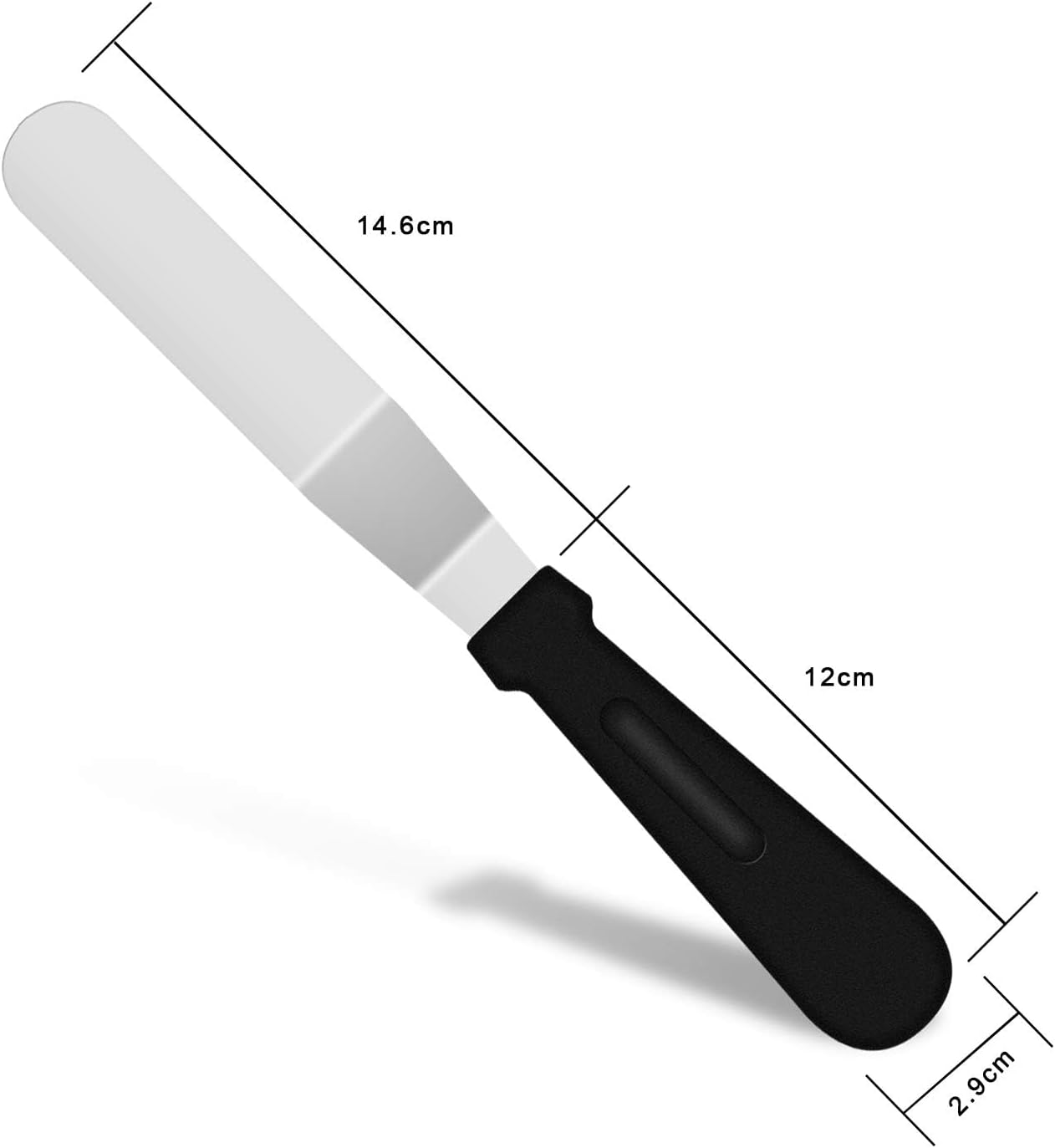 Icing Spatula, Offset Spatula, Stainless Steel with PP Plastic Handle Cake Decorating Frosting Spatula