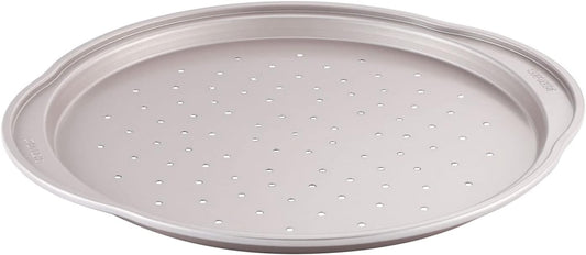 CHEFMADE Pizza pan, 14 Inch with Holes Non-Stick Pizza Crisper Pan Bakeware for Oven Baking (Champagne Gold)