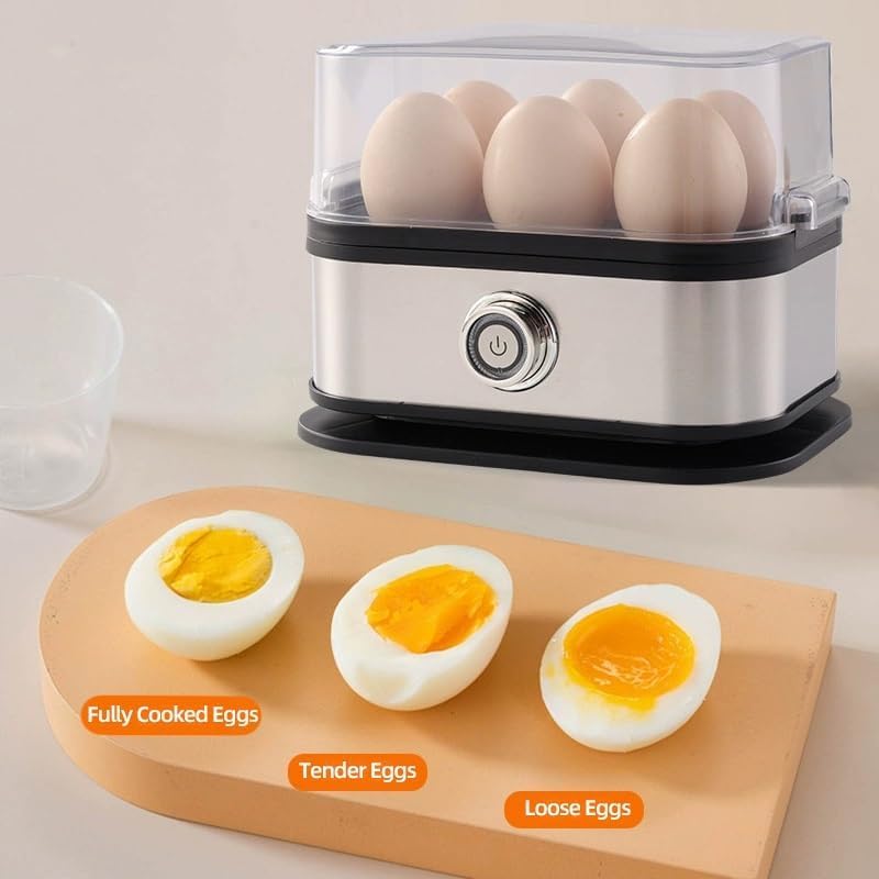 Sunny Side Master Egg Cooker, 2025 New Rapid Egg Cooker 6 Egg Capacity, Soft, Medium, Hard Boiled, Poacher, Stainless Steel Electric Eggs Cooker With Auto Shut-Off, BPA Free (1PCS)