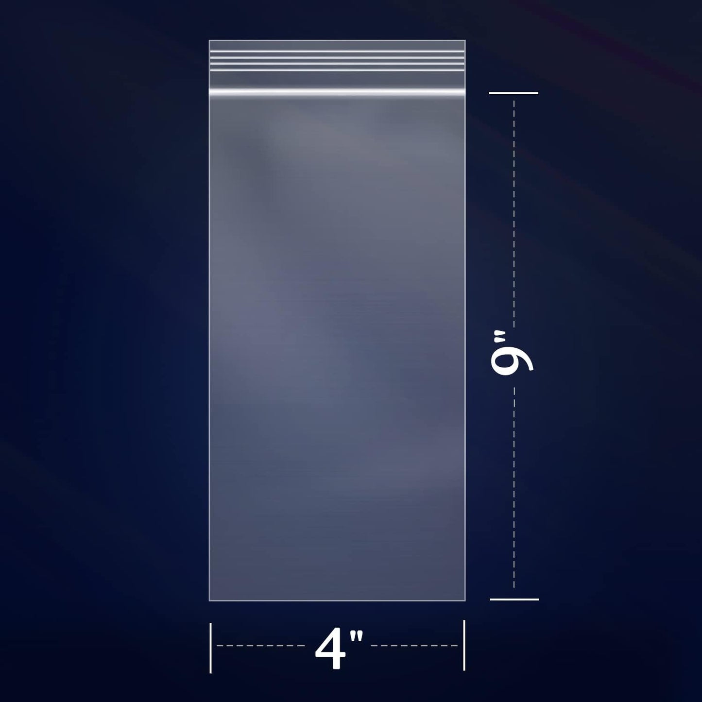 iMailer - 200 Pcs -4" x 9" Incense Bags-Resealable Zip Bags for Snack, Necklaces, Jewelry, Packaging & Shipping