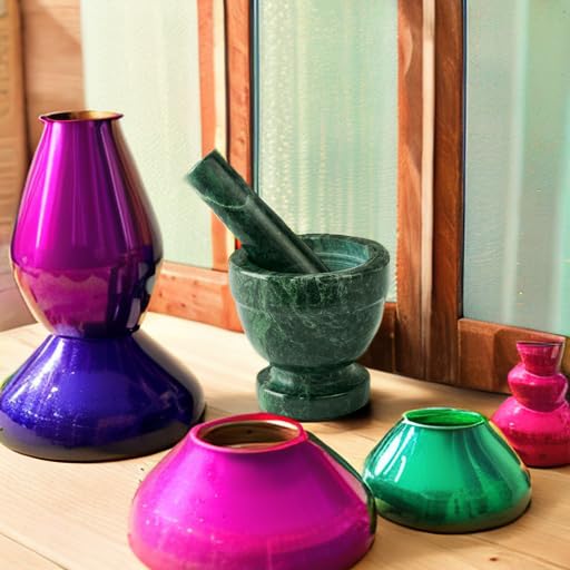 Fox Run Marble Mortar and Pestle, Green , 3"