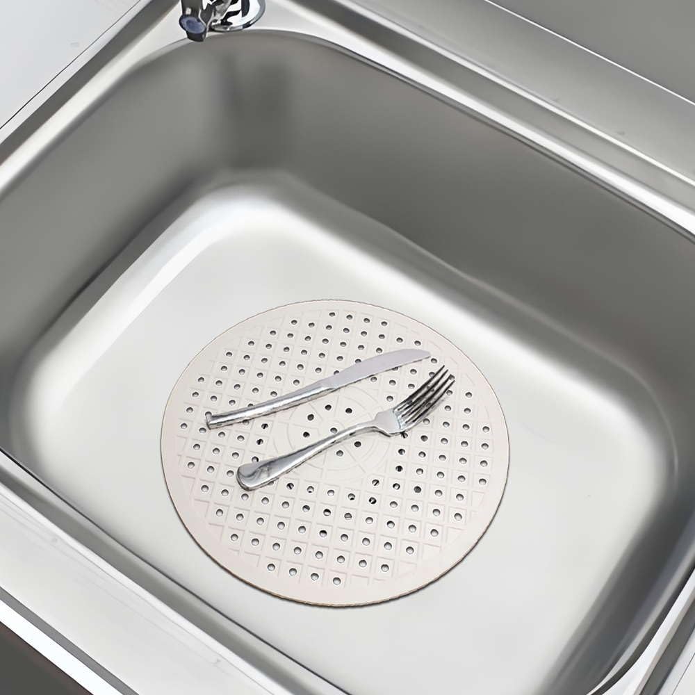 Kitchen Sink Mat, Dish Drying Mat, Sink Protector Mats for Bottom of Kitchen Sink, Fast Draining Sink Mats with Grid, 2 Pack White