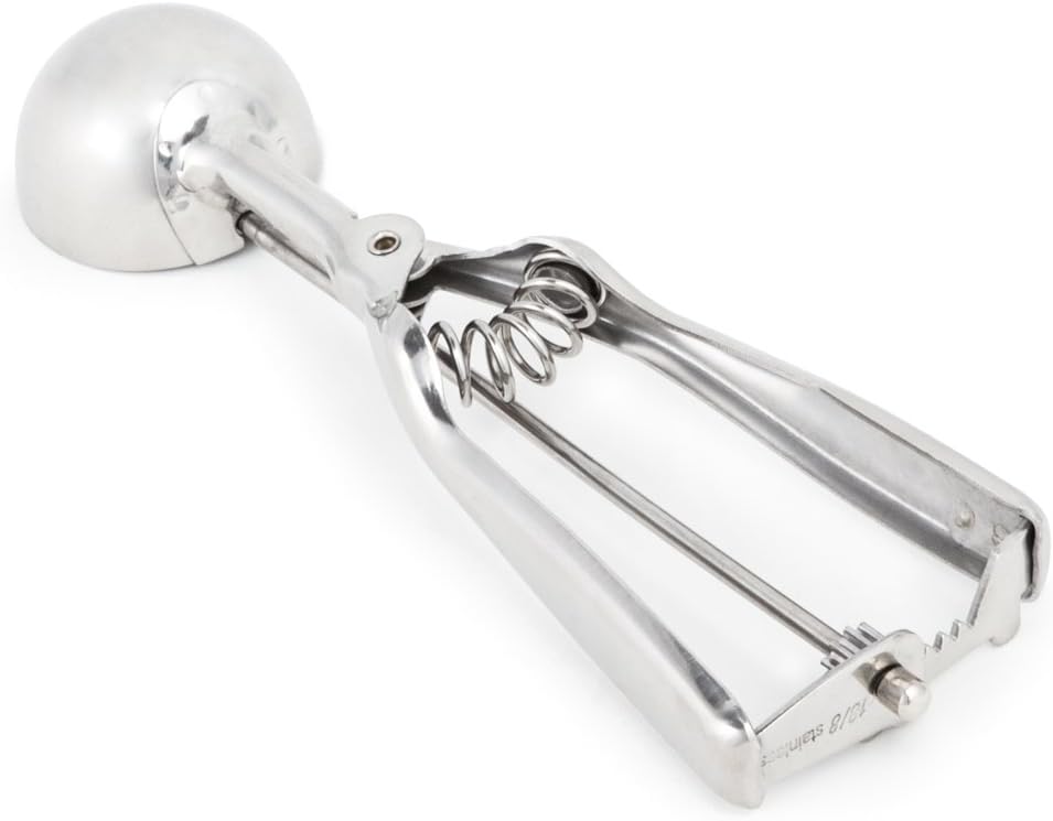 Fox Run Ice Cream/Cookie Dough Scoop, 1-7/8-Inch, Metallic