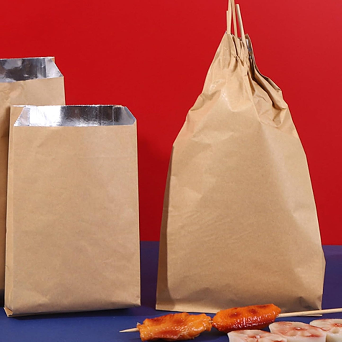 150 Pack Foil Sandwich Wrappers, 4 LB Insulated Hot Dog Wrap Pouch, Grease Resistance Paper Hamburgers Bags for Breakfast Lunch, Fast Food Truck, Serving, BBQ, Brown