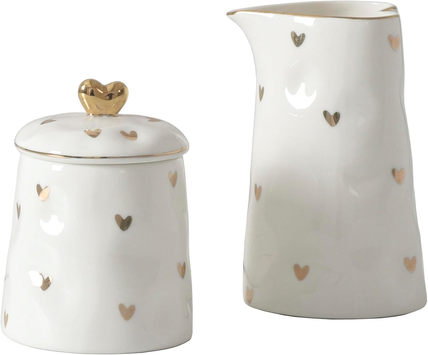 Heart To Heart Sugar Bowl & Creamer Set