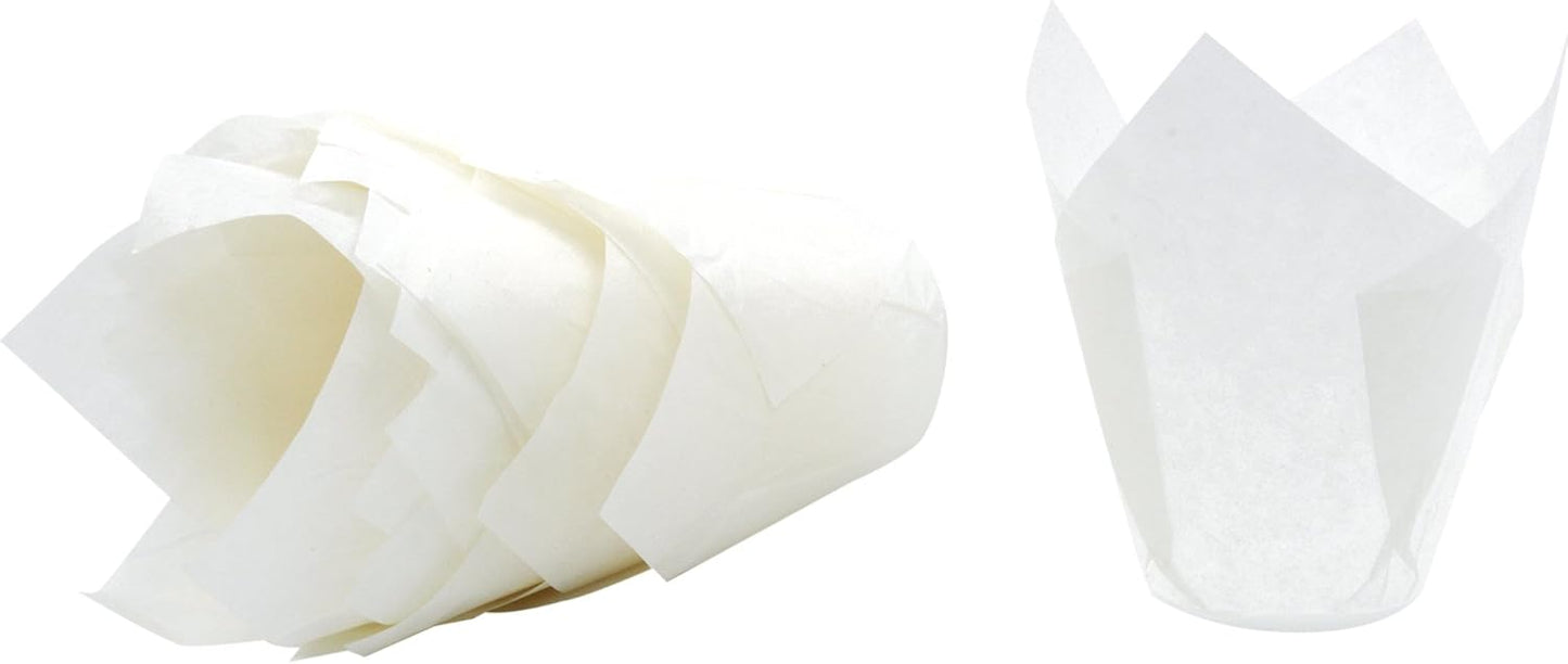 White Tulip Baking Cups, Mini Size, Pack of 125