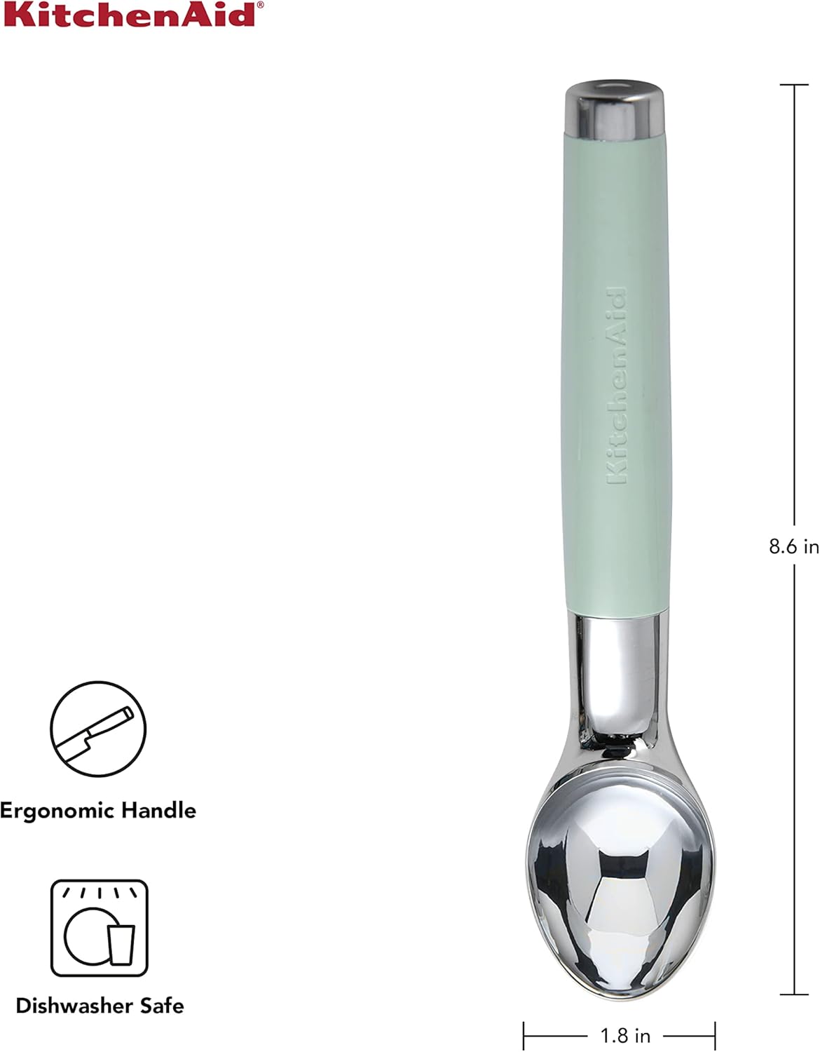 KitchenAid Classic Ice Cream Scoop, 8.6 inches, Pistachio