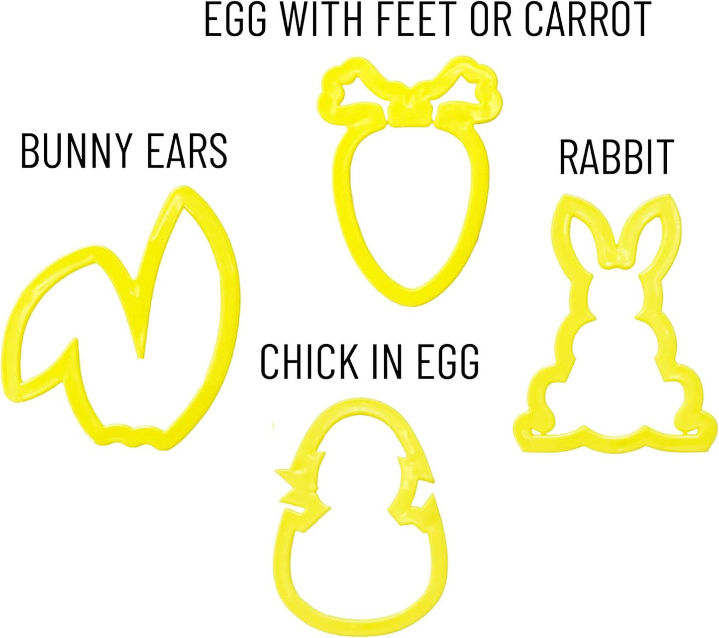 Cookie Cutter Kingdom - Cookie Cutters - Cookie Cutter Mold Perfect for Cakes Biscuits and Sandwiches (Easter 4 Pack)