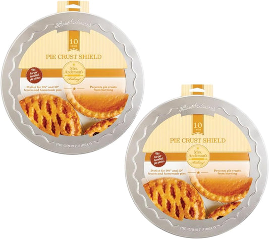 Mrs. Anderson's Baking Pie Crust Protector Shield, Fits 9.5 and 10-Inch Plates, Set of 2