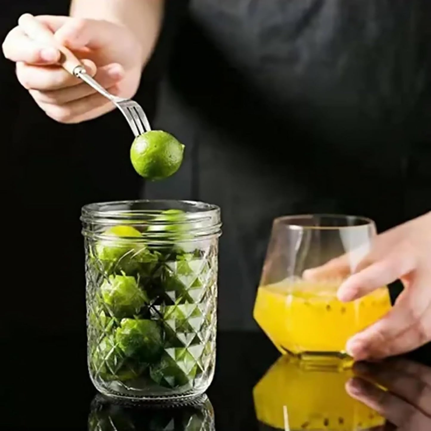 Mason Jars Airtight Lids Glass Canning Jars 8oz/250ml Regular Lids Spice Jars Honey Jars for Yogurt,Jam,Spice,Overnight Oats Canning, Preserving,Decorations,Jelly,Dessert,6 Pack (8 oz)