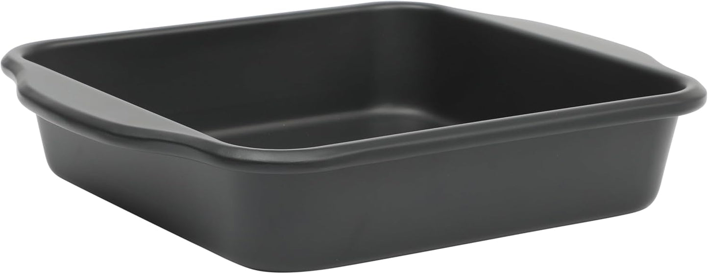 Oster Teston 8" Square Nonstick Carbon Steel Cake/Bake Pan - Matte Black