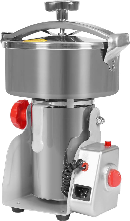 Electric Grain Mill Grinder High Speed 30000r/min Powder Machine Grain Spice Herb Grinder Dry Grinder Machine Stainless Steel Powder Grinder for Dry Spice Herbs Grains Coffee Rice Pepper (2500g 4500W)