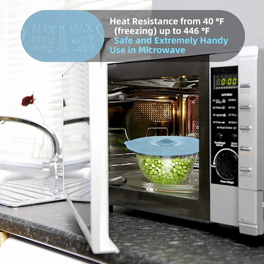 Silicone Bowl Covers - Silicone Covers for Food Storage Lids for Pots and Pans BPA Free Bowl Lids Universal Lid for Pots and Pans Microwave Food Cover for Cooking