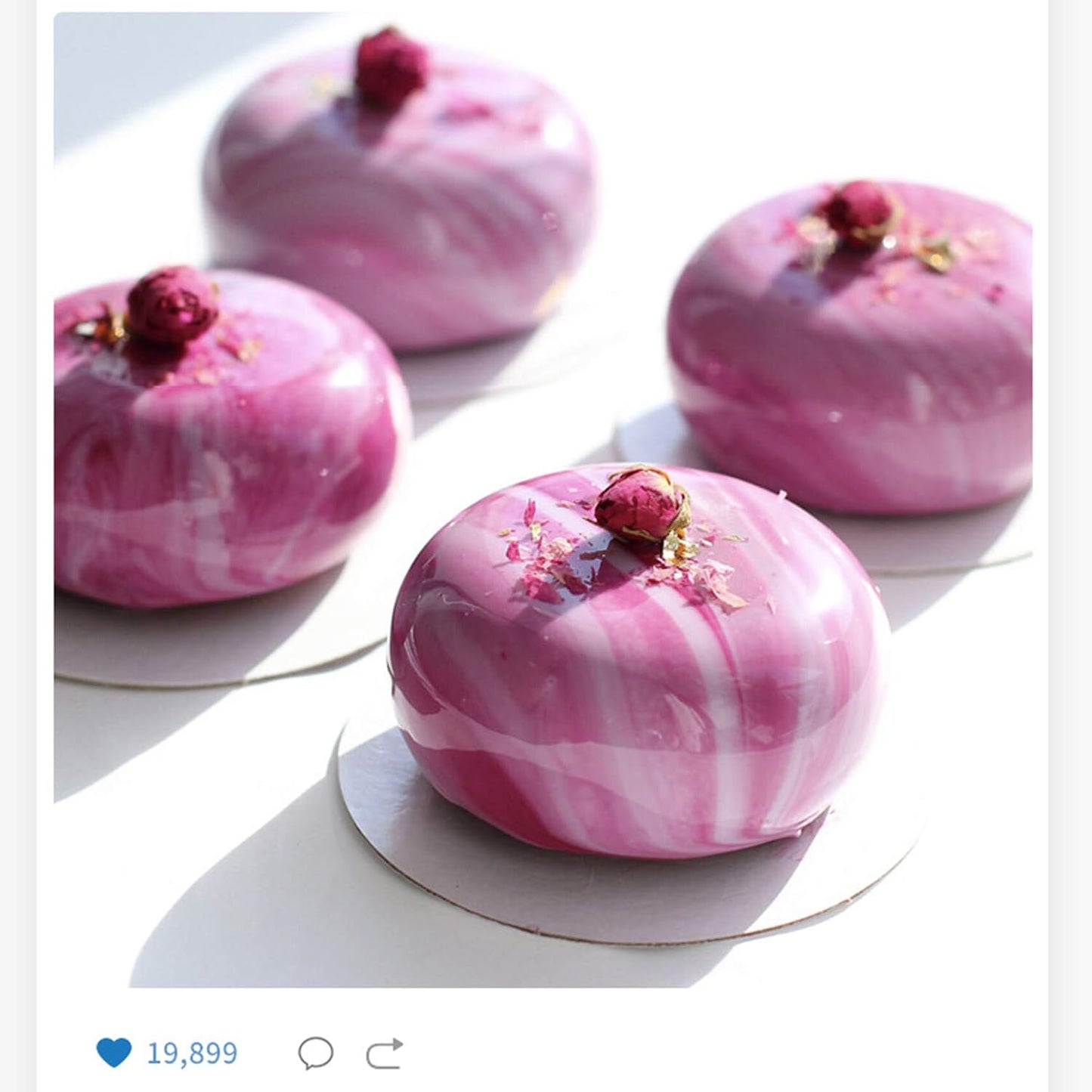 OCPO Kitchen 3D Stone Silicone Mold for Baking Mousse Cake French Dessert Pastry Chocolate Pudding Cupcake, Stone Shape (8-Cavity)